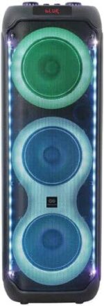 Engage EPS-0832/W60 8"x3 Party Speaker, Dynamic Disco Lights, Rechargeable Battery, Powerful Audio Performance, FM Radio Functionality, Convenient Remote Control, Black - Image 2