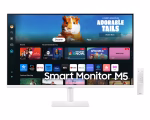 Samsung M5 M50D Smart Monitor, 27" FHD VA Display, 60Hz Refresh Rate, 4ms Response Time, White