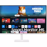 Samsung M5 M50D Smart Monitor, 27" FHD VA Display, 60Hz Refresh Rate, 4ms Response Time, White