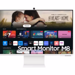 Samsung M80D 32" Smart Monitor, 4K UHD VA Display, 60Hz Refresh Rate, 4ms Response Time, White