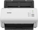 Brother ADS-4300N Document Scanner, 40 PPM Simplex and 80 IPM Duplex Scan Speed, 80 Sheets ADF, White