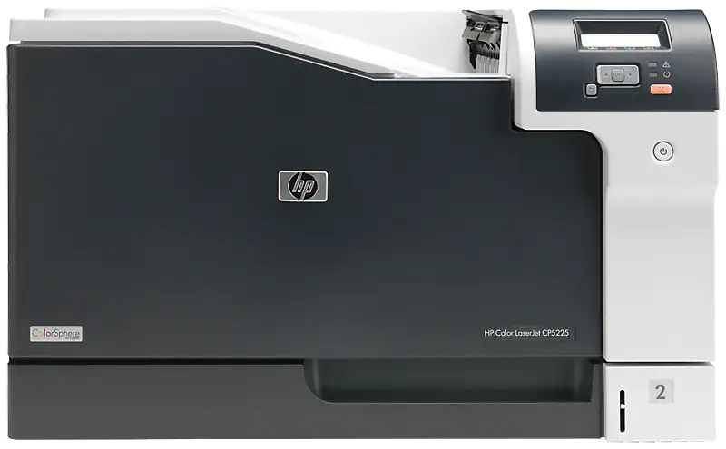 HP LaserJet CP5225dn Color Laser Printer, 20 ppm Print Speed, ADF, 350 Sheets Input Capacity, USB, Ethernet, White