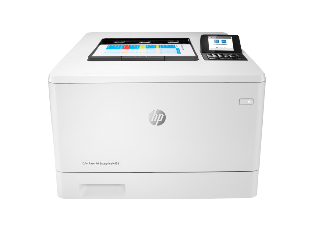 HP Color LaserJet M455dn Printer, Up to 28ppm Print Speed, 250 Sheet Input Tray, USB, Ethernet, Wi-Fi, White