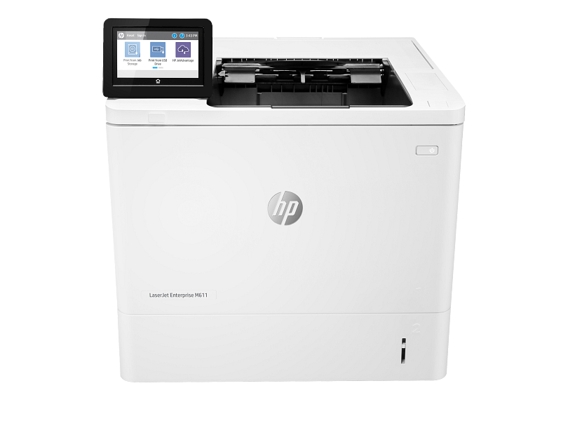 HP LaserJet Enterprise M611dn Monochrome Printer, Up to 65ppm Print Speed, Auto Duplex Printing, 100 Sheets Multipurpose Feeder, USB, Ethernet, White