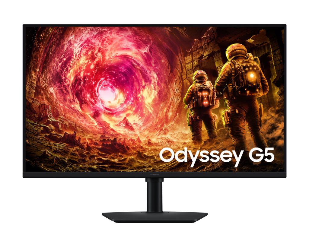 Samsung Odyssey G5 G50F Gaming Monitor, 32″ IPS Display, QHD Resolution, 180Hz Refresh Rate,1ms Response Time, Black