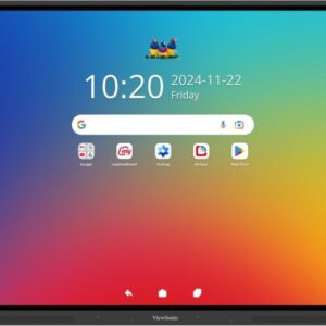 Viewsonic ViewBoard IFP6534 Interactive Display, 65" 4K Resolution, Android with USB-C, 8Ms Response Time, Black