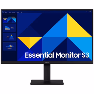 SAMSUNG S3 S30GD Essential Monitor, 22" FHD IPS Display, 100Hz Refresh Rate, 5ms Response Time, Black