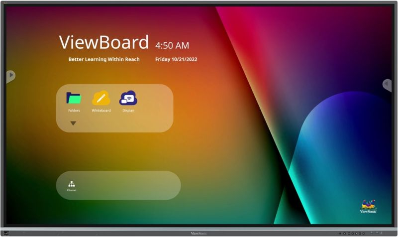 Viewsonic ViewBoard IFP8650-5F 86″ 4K UHD Interactive Display, Ultra Fine Touch Technology, 8ms Response Time, Black