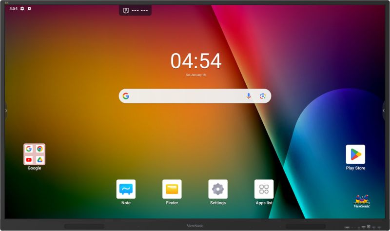 Viewsonic ViewBoard IN6503-1C 65” 4K Interactive Display, Android 14, 40-point Ultra Fine Touch Touchscreen, Black