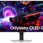 Samsung G81SF Odyssey G8 Gaming Monitor, 32" 4K UHD QD-OLED Display, 240Hz Refresh Rate, 0.03ms Response Time, Silver