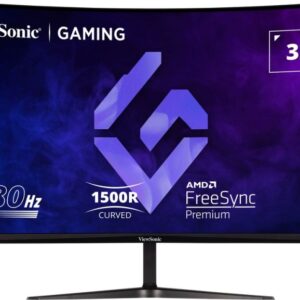 Viewsonic VX3218-PC-MHD 32inch Curved Gaming Monitor, FHD IPS Display, 180Hz Refresh Rate, 1ms Response Time, Black