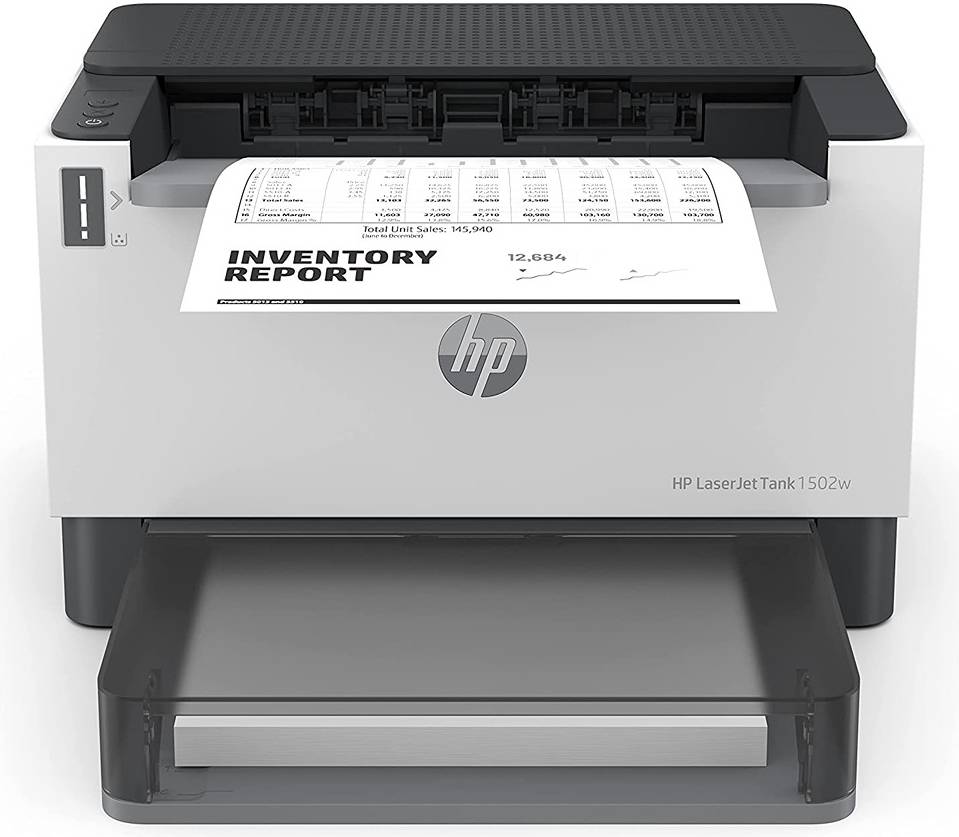 HP LaserJet Tank 1502w Printer, 22ppm Print Speed, 100 Sheets Output Capacity, USB, Bluetooth, Wi-Fi, White