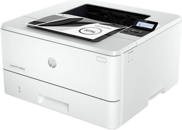 HP LaserJet Pro 4003dn Printer, Up to 40 ppm Print Speed, 100 Sheet Multipurpose Tray 1, 250 Sheet Input Tray, USB, Ethernet, White - Image 3