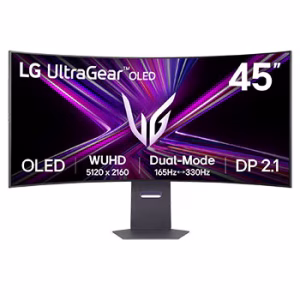 LG 45" UltraGear 45GX950A 5K2K (5120 x 2160) Resolution OLED Gaming Monitor, 165Hz Refresh Rate, 0.03ms Response Time, Black