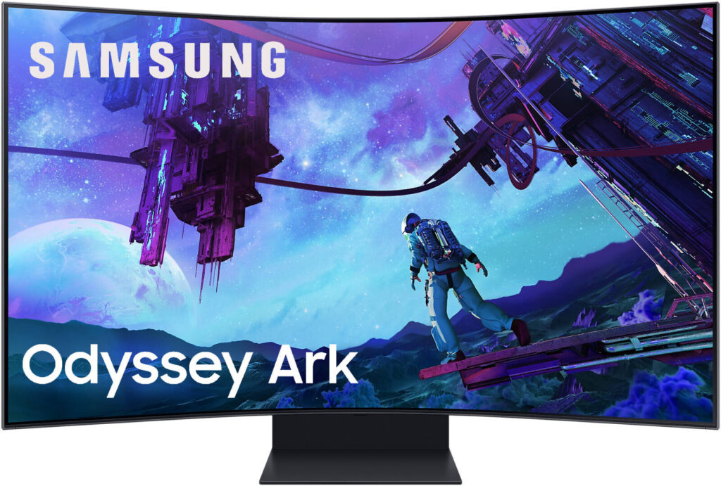 Samsung G97NC Odyssey Ark 55″ UHD Curved Gaming Monitor, Quantum Mini-LED Panel, 165Hz Refresh Rate, 1ms Response Time, Black, Open Box (QC Done)