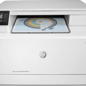 HP Color LaserJet Pro MFP M182N Laser Printer, Print speed up to 22 ppm (black) and 22 ppm (color), USB, Ethernet, White