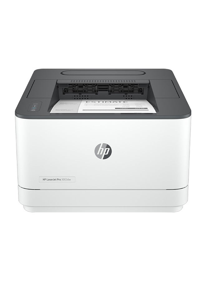 HP LaserJet Pro 3003DW Printer, Up to 33 ppm Black, 150-sheet Output Tray, USB, Ethernet, Wifi, White