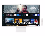 Samsung M8 M80C 32" Smart Monitor, VA 4K UHD Display, 60Hz Refresh Rate, 4ms Response Time, White