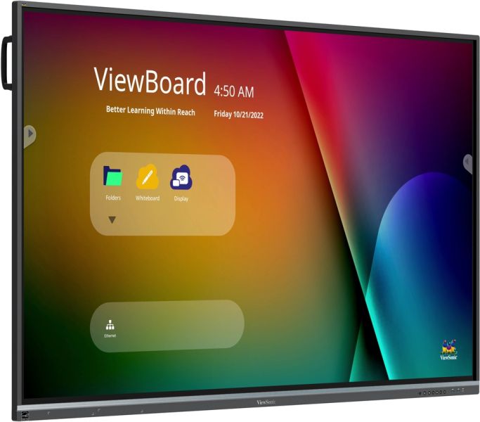 Viewsonic ViewBoard IFP8650-5F 86″ 4K UHD Interactive Display, Ultra Fine Touch Technology, 8ms Response Time, Black