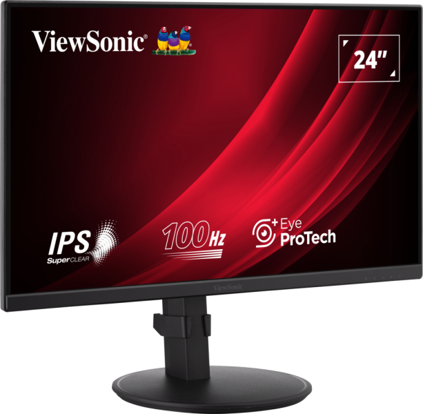 ViewSonic VG2408 24″ FHD Monitor, IPS Panel, 100Hz Refresh Rate, 5ms Response Time, Black