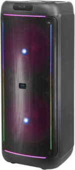 Engage EPS-1522/W120 15"x2 Party Speaker, Dynamic Disco Lights, Rechargeable Battery, Powerful Audio Performance, FM Radio Functionality, Convenient Remote Control, Black - Image 2