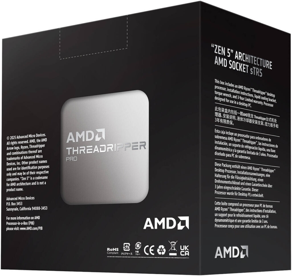 AMD Ryzen Threadripper PRO 9965WX sTR5 Processor, 24 Cores & 48 Threads, Up to 5.4 GHz Max Boost Clock, 350W TDP