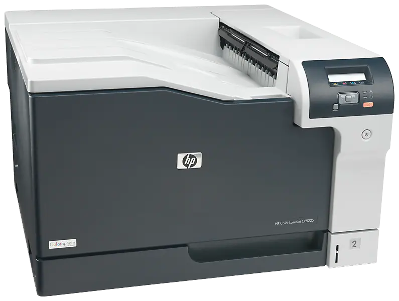 HP LaserJet CP5225dn Color Laser Printer, 20 ppm Print Speed, ADF, 350 Sheets Input Capacity, USB, Ethernet, White