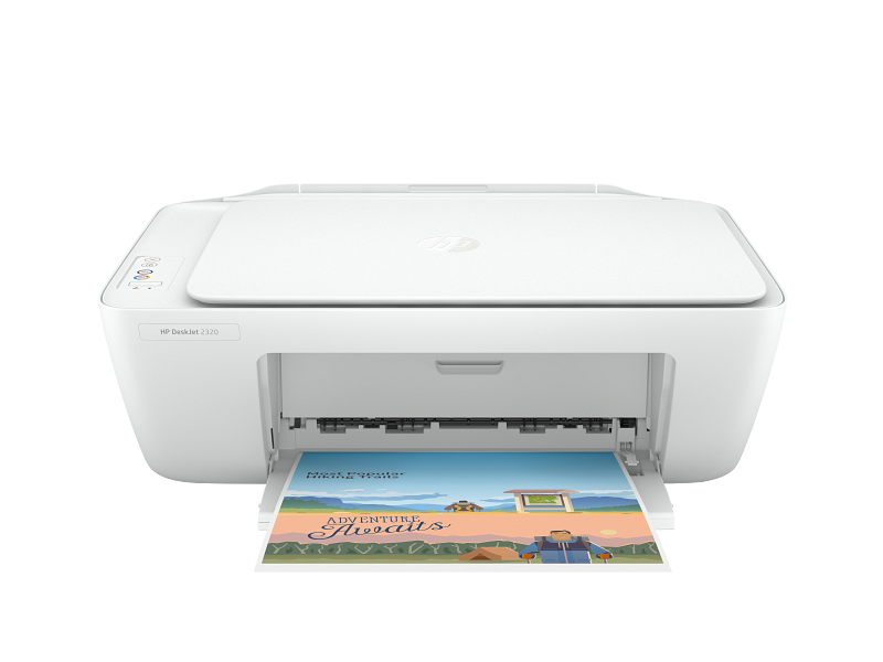 HP DeskJet 2320 All-in-One Printer, Print Speed up to 7.5 ppm, Up to 1000 Pages Duty Cycle, USB, White