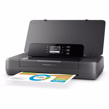 HP OfficeJet 202 Color Portable Mobile Printer, Up to 9 ppm Print Speed, Up to 50 Paper Input, USB, Wi-Fi, Black