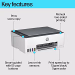 HP Smart Tank 520 All-in-One Printer, 12ppm Black & 5ppm Color Print Speed, USB, White - Image 8