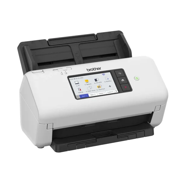 Brother ADS-4700W Desktop Scanner, 40ppm Simplex and 80ipm Duplex Scanning, 80-Page ADF, USB, Wi-Fi & Ethernet, White - Image 2