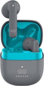 Engage PODS E96 Bluetooth Earbuds, Dual Mic ENC+DNS, 50ms Low Latency, AD6976D4 Chip Support, Easy to Use Touch Controls, 300mAh Battery Capacity, Gray - Image 2
