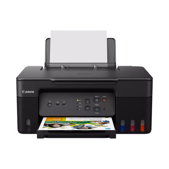 Canon PIXMA G3430 MegaTank AIO Printer, Fast 11ipm Print, 100-Sheet Tray, USB, Wifi, Black