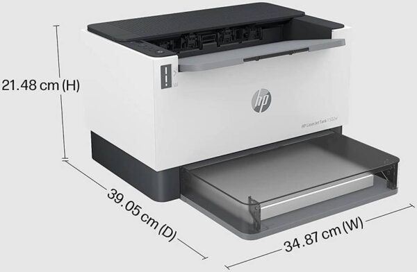HP LaserJet Tank 1502w Printer, 22ppm Print Speed, 100 Sheets Output Capacity, USB, Bluetooth, Wi-Fi, White - Image 4
