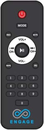 Engage EPS-1022/W80 10"X 2 Party Speaker, Dynamic Disco Lights, Rechargeable Battery, Powerful Audio Performance, FM Radio Functionality, Convenient Remote Control, Black - Image 5