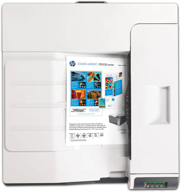 HP Color LaserJet A3 CP5225n Professional Printer, Up to 20ppm Black & Color, 250-Sheet Face-Down Output Bin, USB, Ethernet, White - Image 5