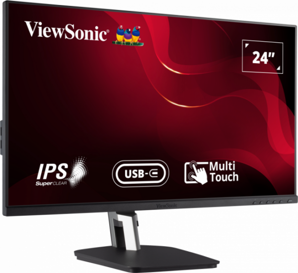 ViewSonic TD2455 24" FHD Multi Touch Screen Monitor, IPS Panel, USB Type-C Input, Black - Image 2
