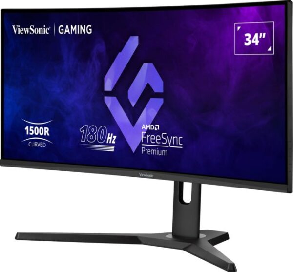 Viewsonic VX3418-2KPC 34 inch Gaming monitor, UWQHD Curved Display, 180Hz Refresh Rate, 1ms Response Time, Black - Image 6