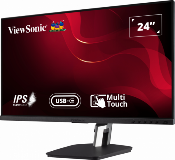 ViewSonic TD2455 24" FHD Multi Touch Screen Monitor, IPS Panel, USB Type-C Input, Black - Image 3
