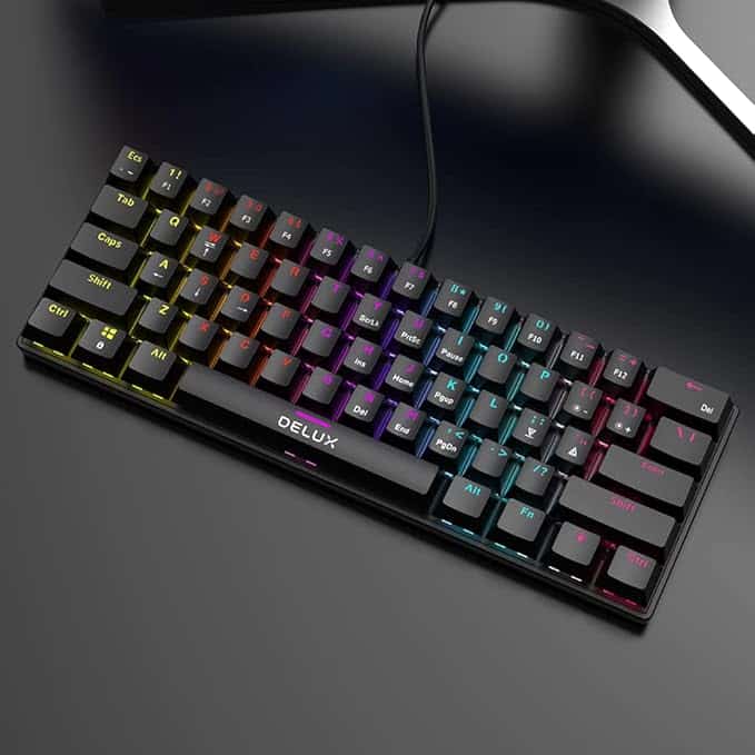 Delux Wired 60 Percent Mini Gaming Keyboard