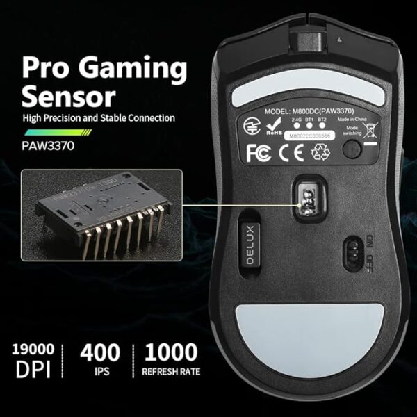 Delux Wireless Gaming Mouse - Image 4