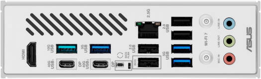 Asus X870 Max Gaming Wi-Fi 7 ATX Motherboard, AM5 Socket, 4× DDR5 DIMM, Max 256GB Memory, Wi-Fi 7, Bluetooth, White