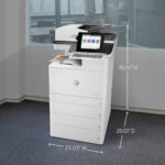 HP Color LaserJet Enterprise Flow MFP M776z Printer, Up to 46 ppm Print Speed, USB, Ethernet, Wifi, White - Image 4