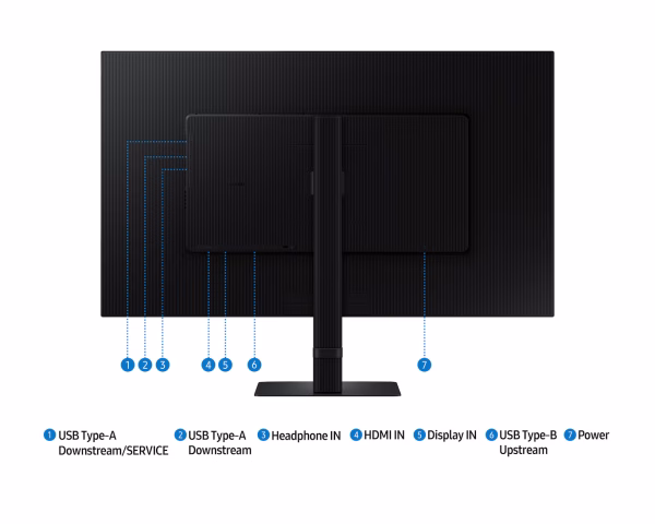 Samsung S6 S60D QHD ViewFinity High Resolution Monitor, 32" QHD IPS Display, 100Hz Refresh Rate, 5ms Response Time, Black - Image 6