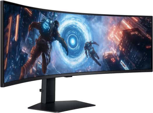 Samsung 49″ Odyssey G9 G91F Curved Gaming Monitor, VA Display, DQHD Resolution, 144Hz Refresh Rate, 1ms Response Time, Black