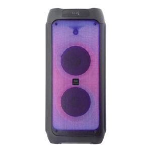 Engage EPS-1022/W80 10"X 2 Party Speaker, Dynamic Disco Lights, Rechargeable Battery, Powerful Audio Performance, FM Radio Functionality, Convenient Remote Control, Black