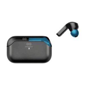 Engage PODS E98 Bluetooth Earbuds, AI Smart ENC Technology, 800 mAh Battery Capacity, Power Level Display, IPX5 Rate Protection, Black