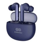 Engage PODS E86A Bluetooth Earbuds, Dual Mic ENC Call Noise Reduction, Up to 5h Music Playtime, USB Type-C Interface, Dark Blue