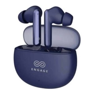 Engage PODS E86A Bluetooth Earbuds, Dual Mic ENC Call Noise Reduction, Up to 5h Music Playtime, USB Type-C Interface, Dark Blue