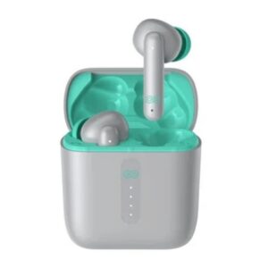 Engage PODS E92 Bluetooth Earbuds, 600mAh Charging Case Capacity, Bluetooth 5.3 Connectivity, Ergonomic Design, Touch Control, IPX5 Rated Protection, Gray